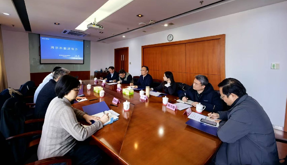 顾春华接待海尔新能源科技有限公司 共探校企深度合作